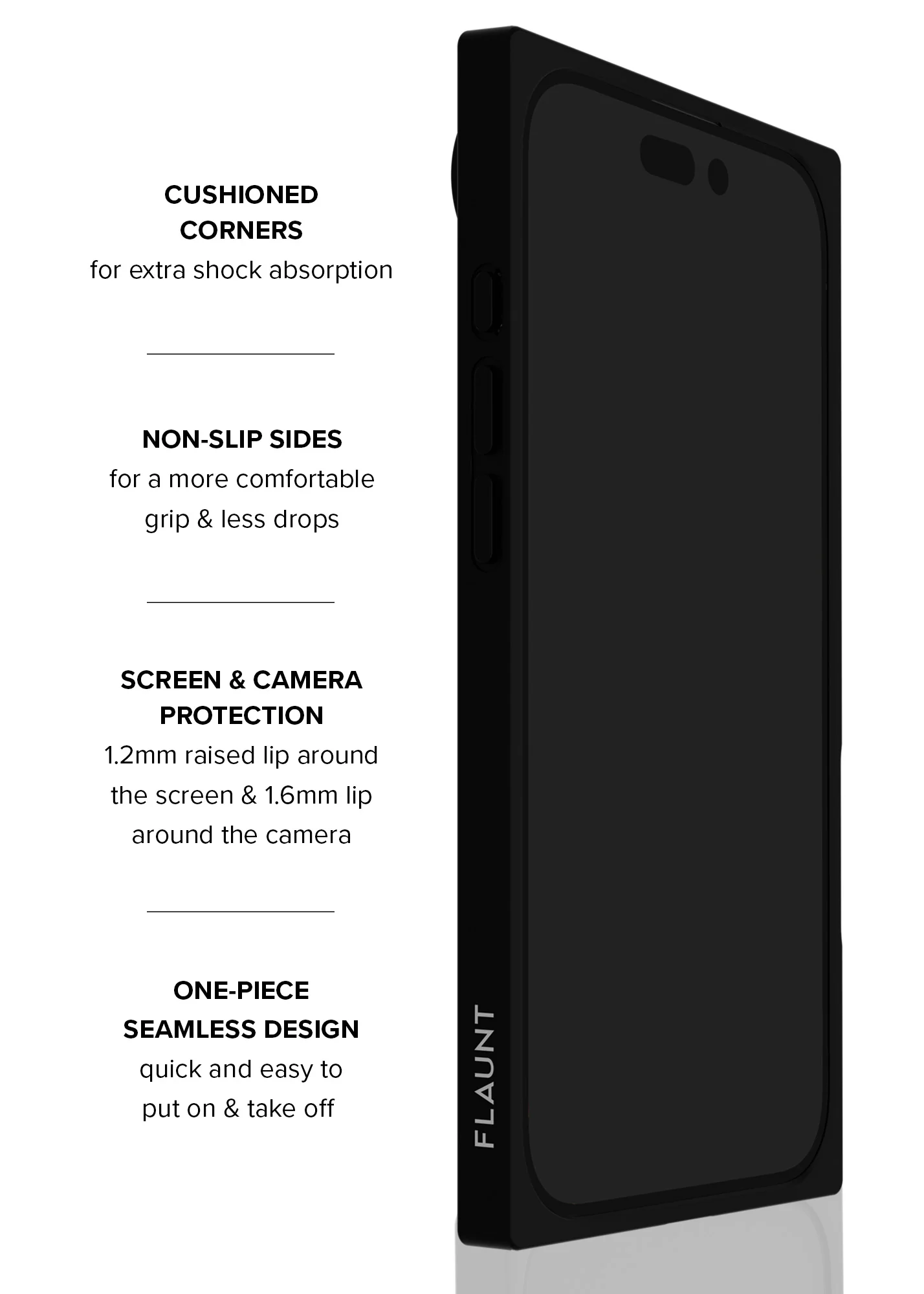 SQUARE® Black Crocodile Faux Leather iPhone Case - Image 66