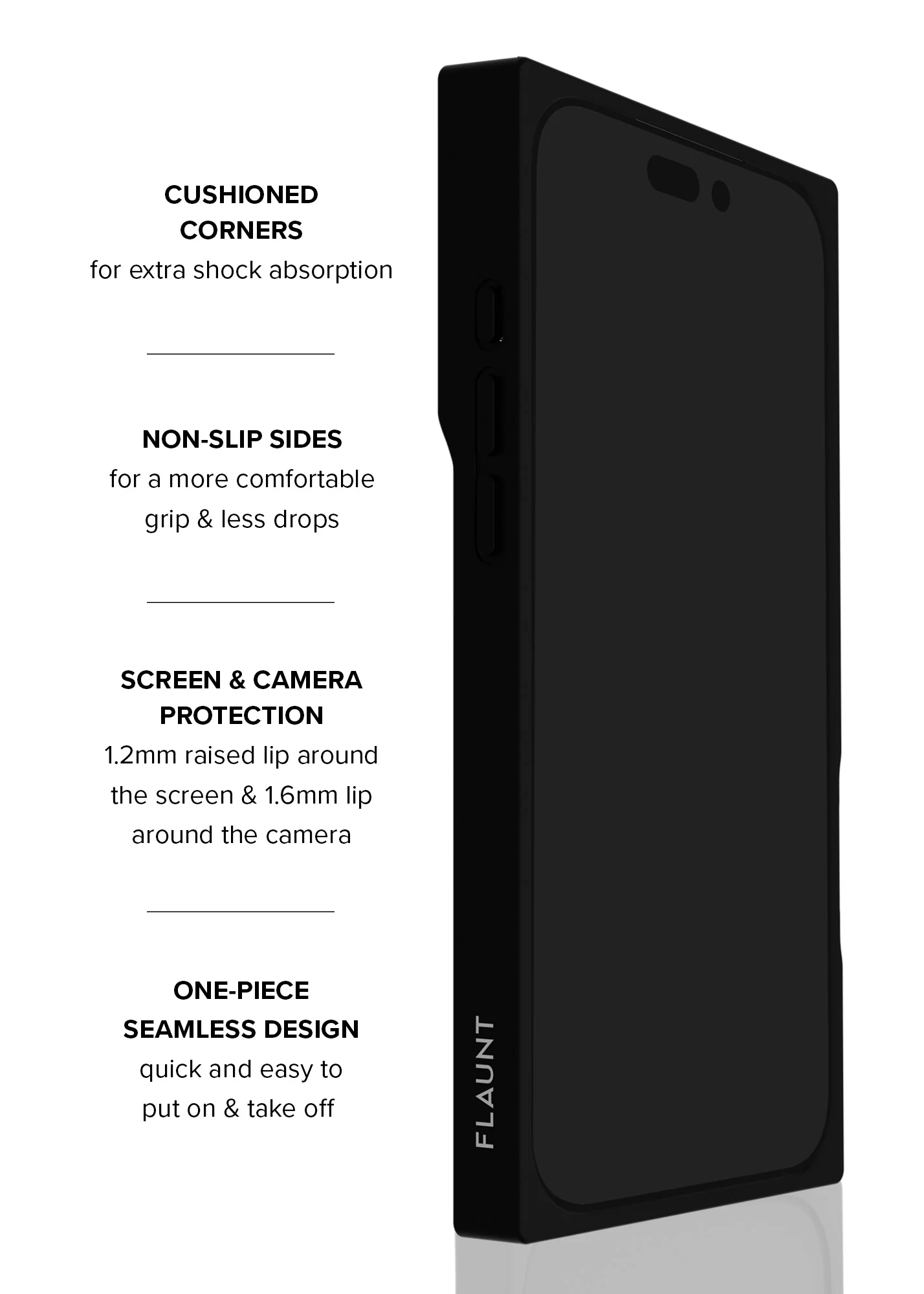 SQUARE® Black Crocodile Faux Leather iPhone Case - Image 72