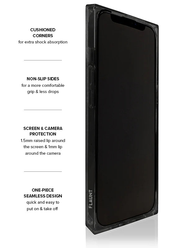 SQUARE® Black Crocodile Faux Leather iPhone Case - Image 80