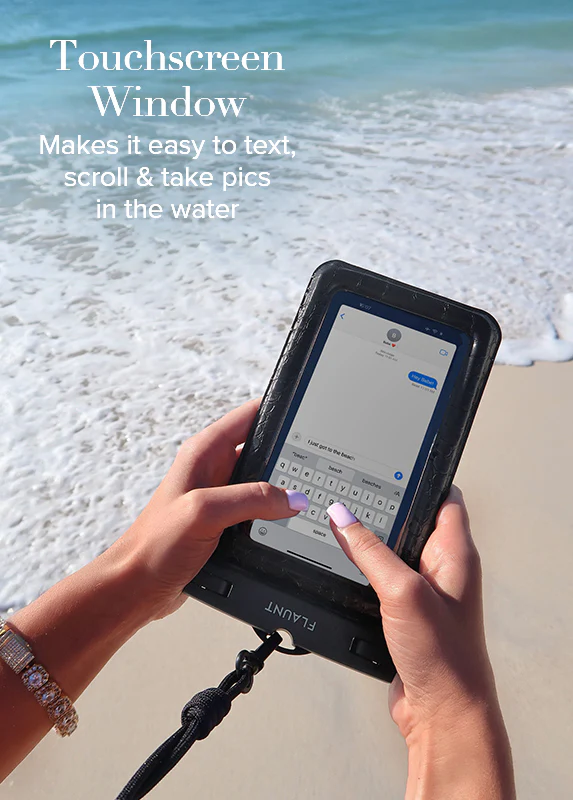 Black Crocodile Faux Leather Waterproof Phone Pouch - Image 5