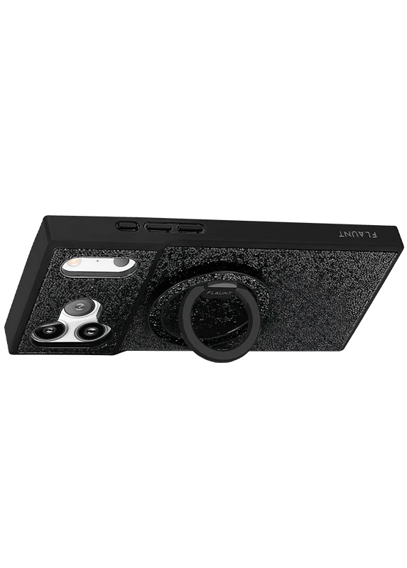 Black Crystal Elegance Premium Metallic MagSafe Phone Ring Stand (Works with MagSafe Cases Only) - Image 7