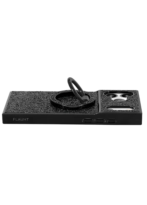 Black Crystal Elegance Premium Metallic MagSafe Phone Ring Stand (Works with MagSafe Cases Only) - Image 8