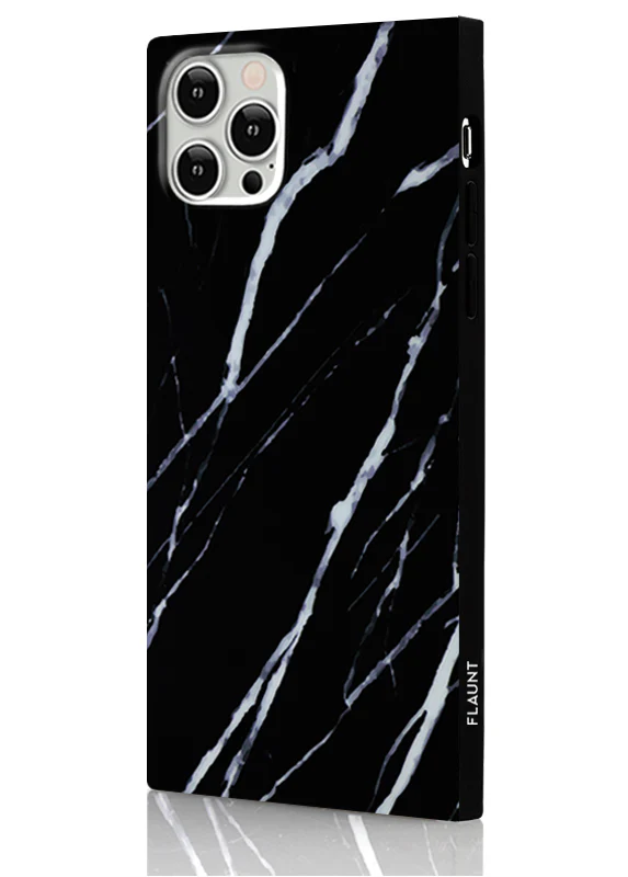 SQUARE® Black Marble iPhone Case - Image 4