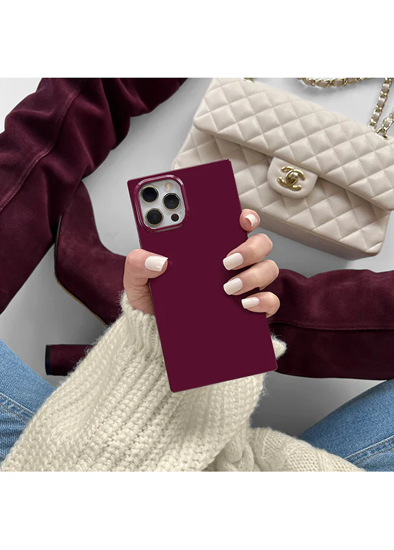 SQUARE® Burgundy iPhone Case - Image 67