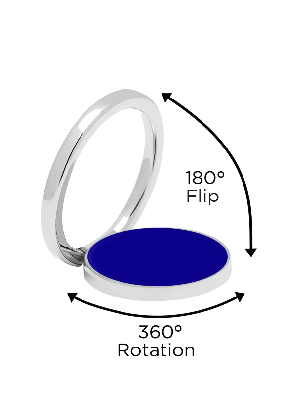 Cobalt Blue Adhesive Phone Ring Stand - Image 4