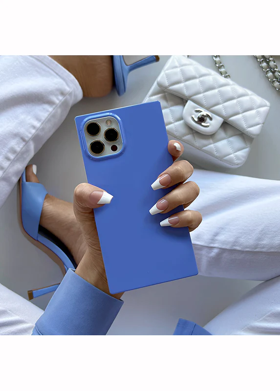 SQUARE® Cornflower Blue iPhone Case - Image 59