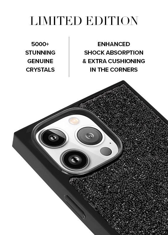 Elite Collection - SQUARE® Black Crystal Elegance iPhone Case - Image 13