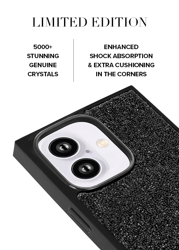 Elite Collection - SQUARE® Black Crystal Elegance iPhone Case - Image 23