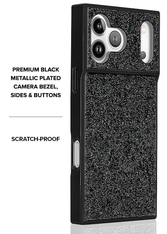 Elite Collection - SQUARE® Black Crystal Elegance iPhone Case - Image 4