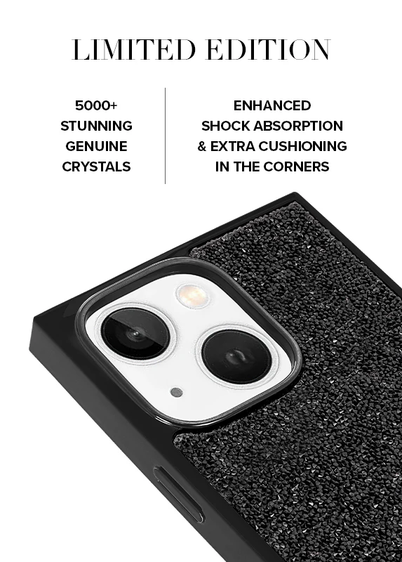 Elite Collection - SQUARE® Black Crystal Elegance iPhone Case - Image 42
