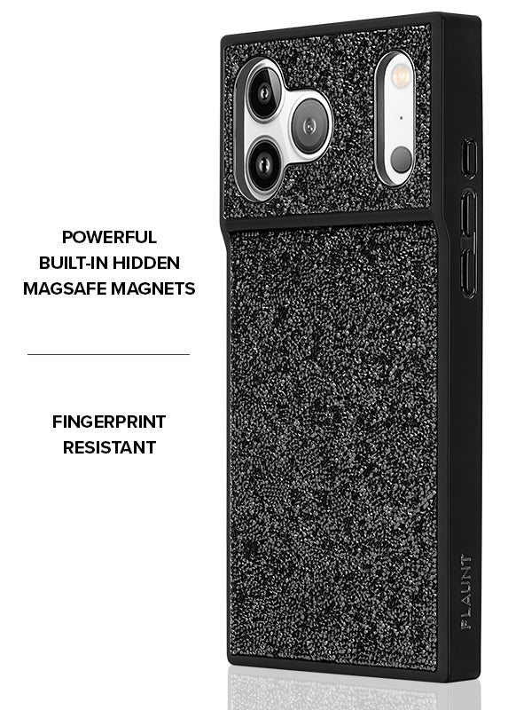 Elite Collection - SQUARE® Black Crystal Elegance iPhone Case - Image 5