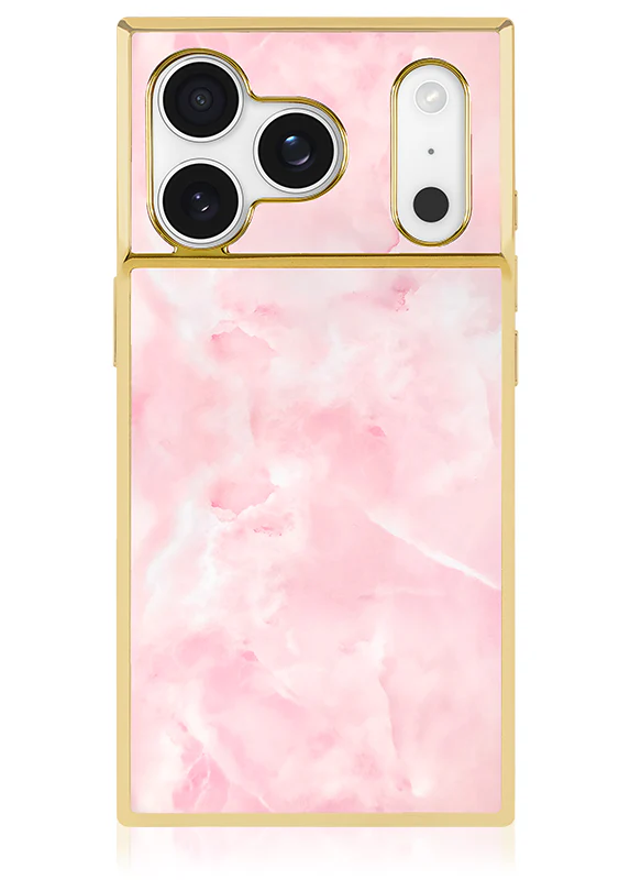 Elite Collection - SQUARE® Gilded Faux Rose Quartz iPhone Case - Image 10