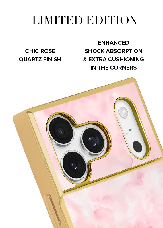 Elite Collection - SQUARE® Gilded Faux Rose Quartz iPhone Case - Image 12