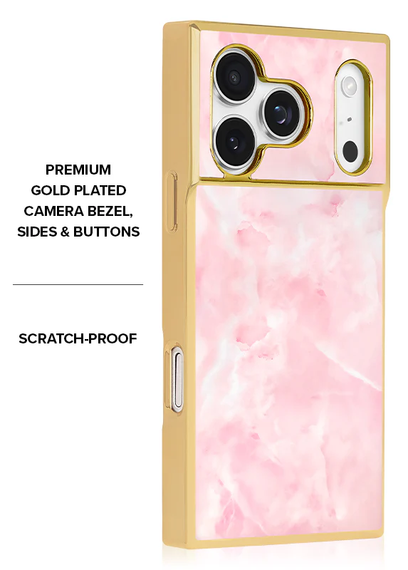 Elite Collection - SQUARE® Gilded Faux Rose Quartz iPhone Case - Image 13