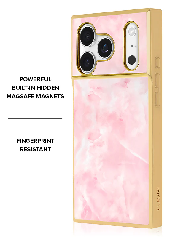 Elite Collection - SQUARE® Gilded Faux Rose Quartz iPhone Case - Image 14