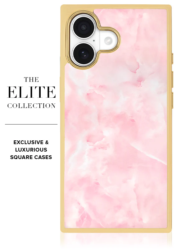 Elite Collection - SQUARE® Gilded Faux Rose Quartz iPhone Case - Image 20