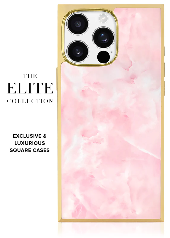 Elite Collection - SQUARE® Gilded Faux Rose Quartz iPhone Case - Image 29