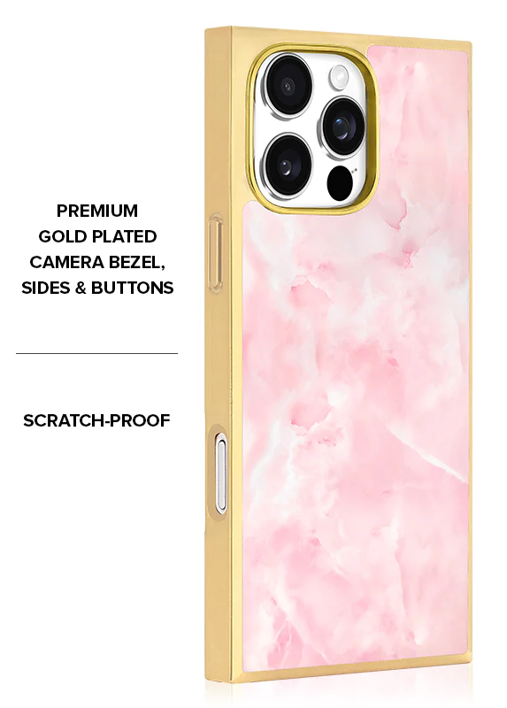 Elite Collection - SQUARE® Gilded Faux Rose Quartz iPhone Case - Image 31