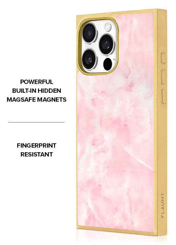 Elite Collection - SQUARE® Gilded Faux Rose Quartz iPhone Case - Image 32