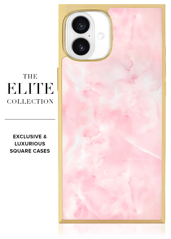 Elite Collection - SQUARE® Gilded Faux Rose Quartz iPhone Case - Image 38