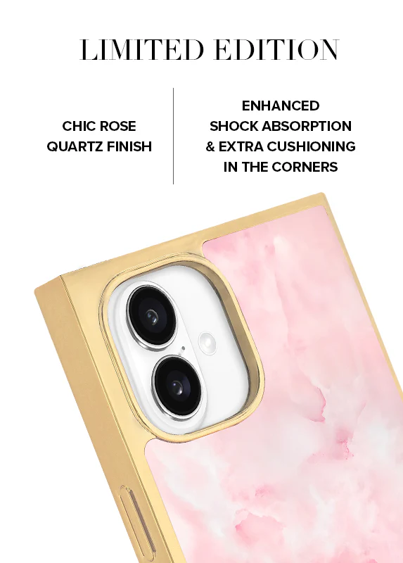 Elite Collection - SQUARE® Gilded Faux Rose Quartz iPhone Case - Image 39