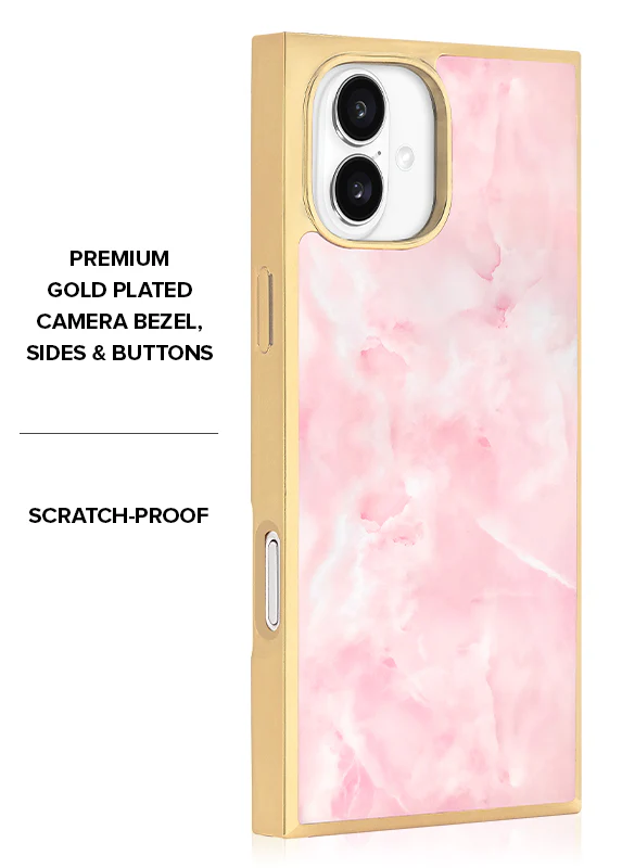 Elite Collection - SQUARE® Gilded Faux Rose Quartz iPhone Case - Image 40