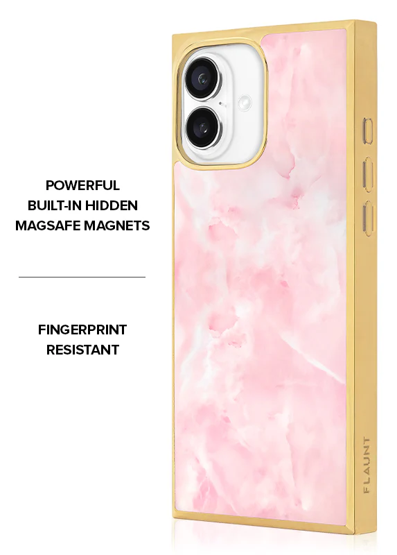 Elite Collection - SQUARE® Gilded Faux Rose Quartz iPhone Case - Image 41