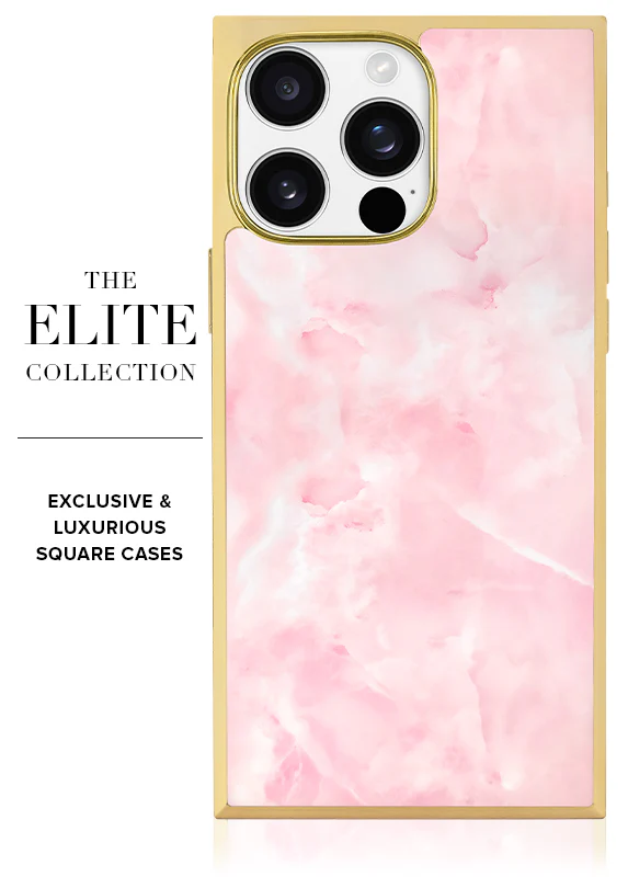 Elite Collection - SQUARE® Gilded Faux Rose Quartz iPhone Case - Image 47