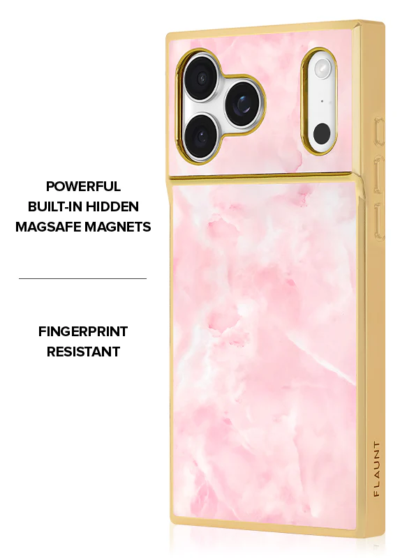 Elite Collection - SQUARE® Gilded Faux Rose Quartz iPhone Case - Image 5