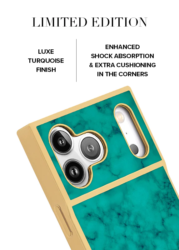 Elite Collection - SQUARE® Gilded Turquoise iPhone Case - Image 3