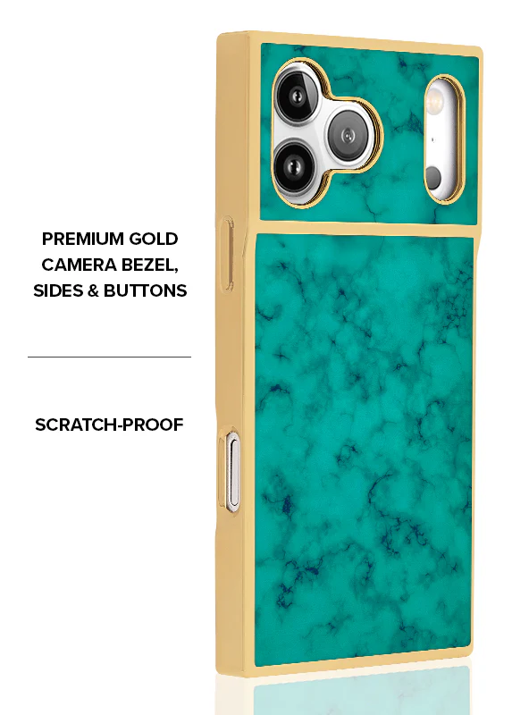 Elite Collection - SQUARE® Gilded Turquoise iPhone Case - Image 4