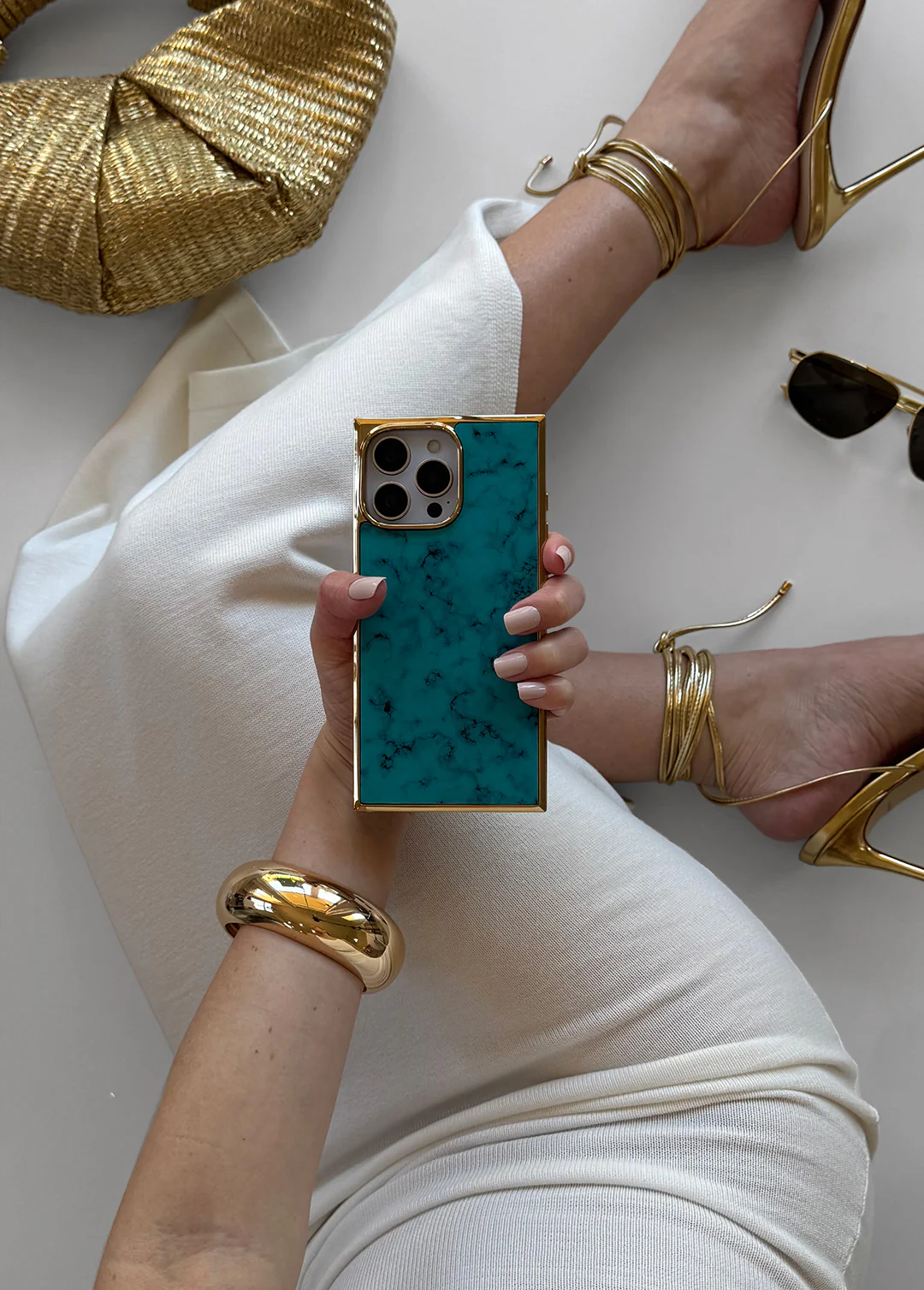 Elite Collection - SQUARE® Gilded Turquoise iPhone Case - Image 55