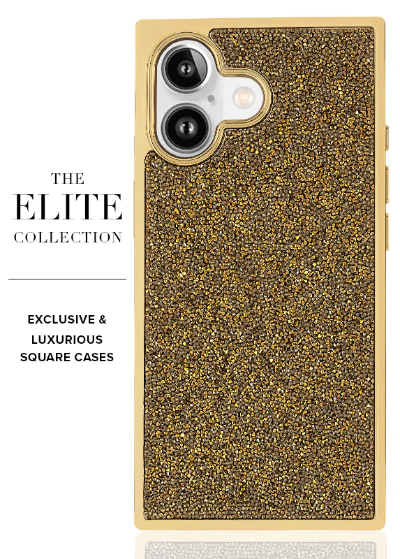 Elite Collection - SQUARE® Gold Crystal Elegance iPhone Case - Image 11