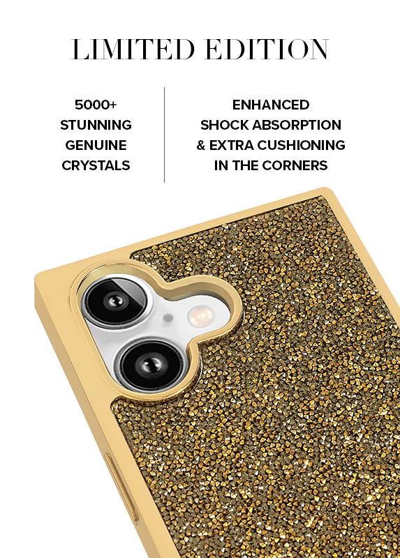 Elite Collection - SQUARE® Gold Crystal Elegance iPhone Case - Image 12