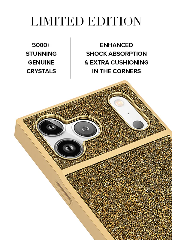 Elite Collection - SQUARE® Gold Crystal Elegance iPhone Case - Image 3