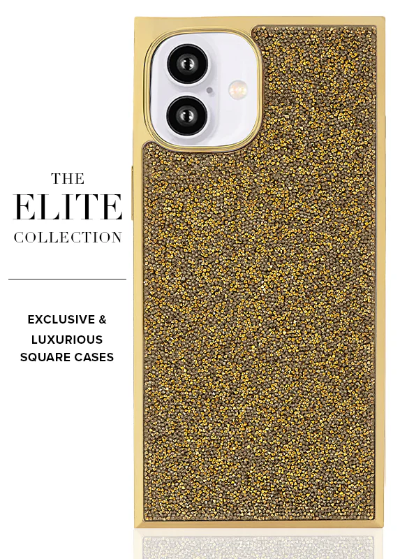 Elite Collection - SQUARE® Gold Crystal Elegance iPhone Case - Image 38