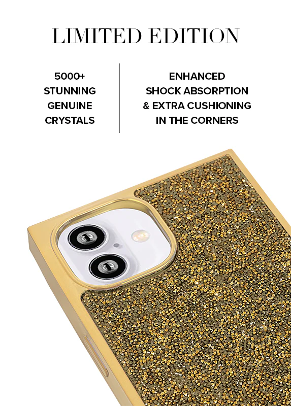 Elite Collection - SQUARE® Gold Crystal Elegance iPhone Case - Image 39