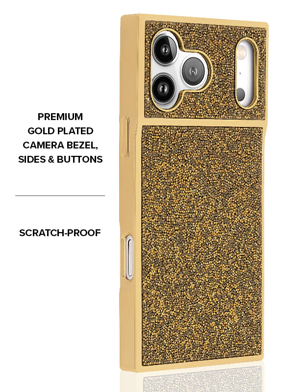 Elite Collection - SQUARE® Gold Crystal Elegance iPhone Case - Image 4