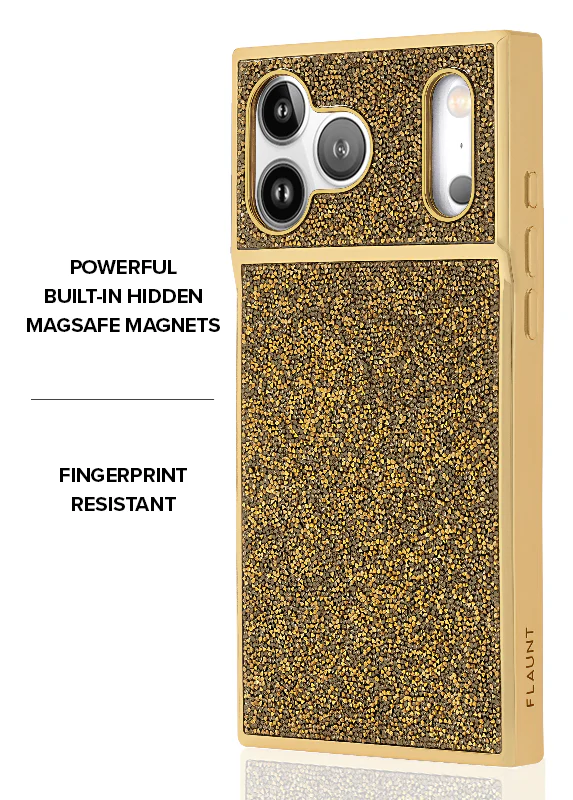 Elite Collection - SQUARE® Gold Crystal Elegance iPhone Case - Image 5
