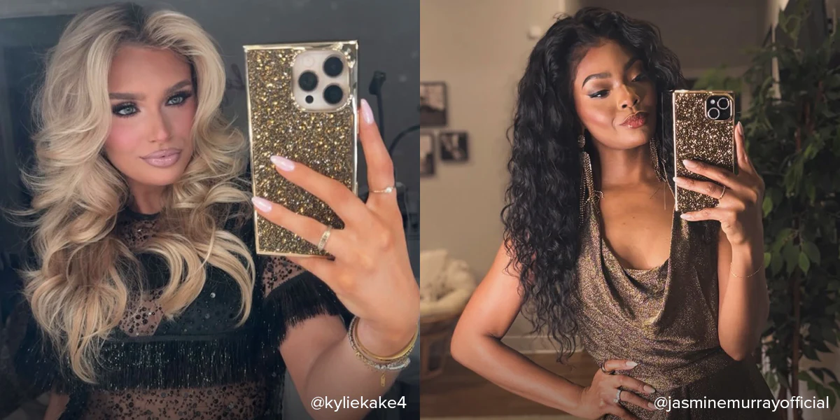 Elite Collection - SQUARE® Gold Crystal Elegance iPhone Case - Image 66