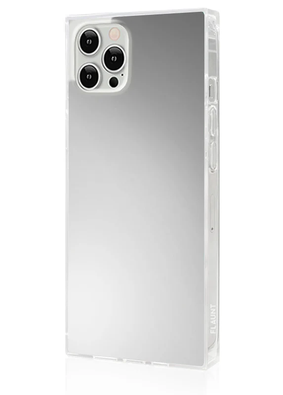 SQUARE® Metallic Silver Mirror iPhone Case - Image 4