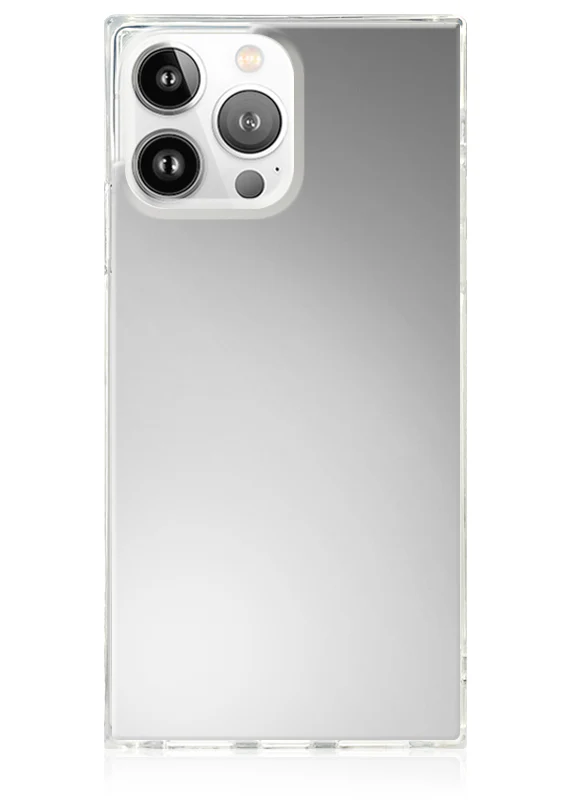 SQUARE® Metallic Silver Mirror iPhone Case - Image 5