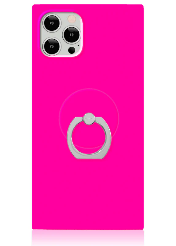 Neon Pink Adhesive Phone Ring Stand - Image 3