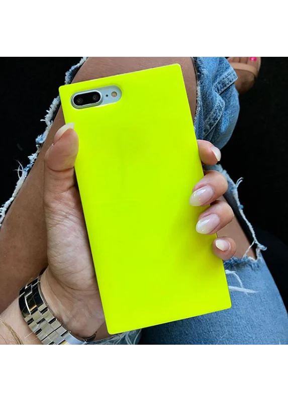 SQUARE® Neon Yellow iPhone Case - Image 48