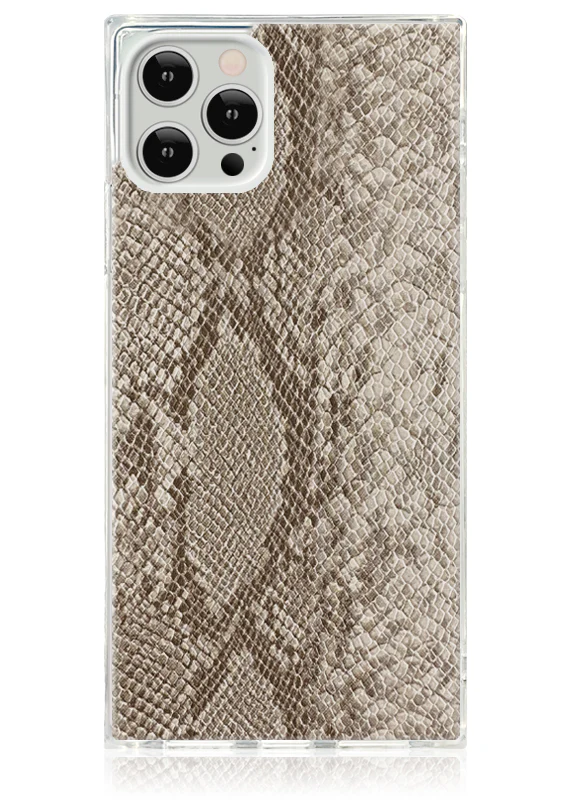 SQUARE® Nude Python Faux Leather iPhone Case - Image 3