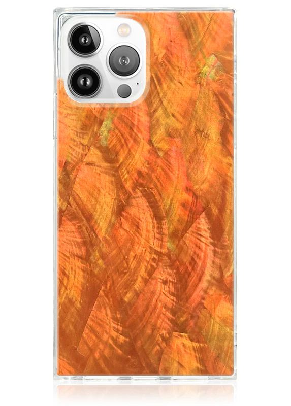 SQUARE® Orange Mother of Pearl iPhone Case - Image 13