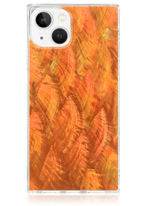 SQUARE® Orange Mother of Pearl iPhone Case - Image 17