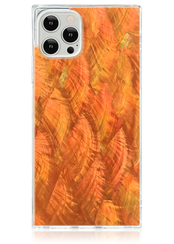 SQUARE® Orange Mother of Pearl iPhone Case - Image 19