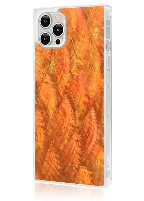 SQUARE® Orange Mother of Pearl iPhone Case - Image 20