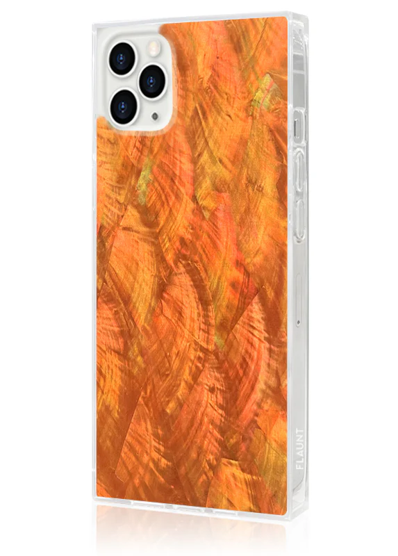 SQUARE® Orange Mother of Pearl iPhone Case - Image 22